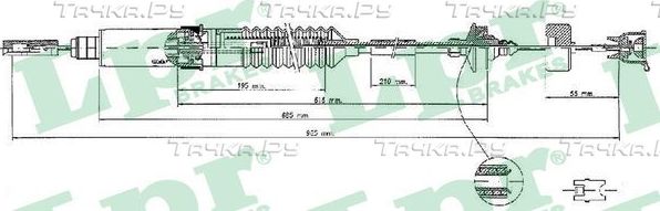 Трос сцепления LPR для Fiat Ulysse I 1994-2002. Артикул C0241C