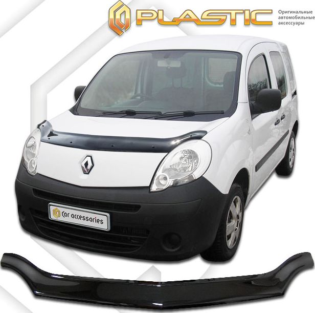 Дефлектор СА Пластик для капота (Classic черный) Renault Kangoo 2008-2013. Артикул 2010010106898
