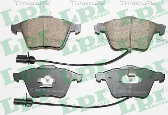 Тормозные колодки LPR передние для Audi A6 allroad II (C6) 2006-2011. Артикул 05P1239