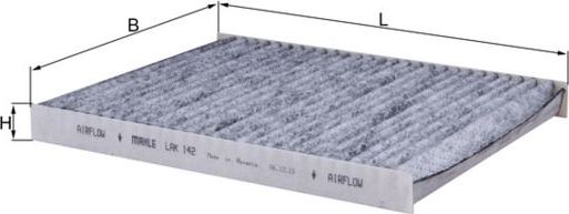 Салонный фильтр Mahle. Артикул LAK 142