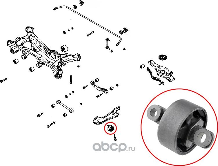 Сайлентблок рычага подвески (SAT). Артикул ST-55274-M0000