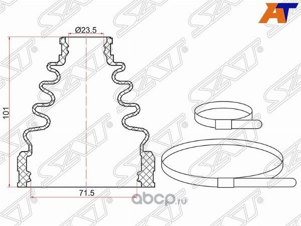 ПЫЛЬНИК ШРУСА НАРУЖ FR TOYOTA CAMRY A50 C-1715T (SAT). Артикул C1715T