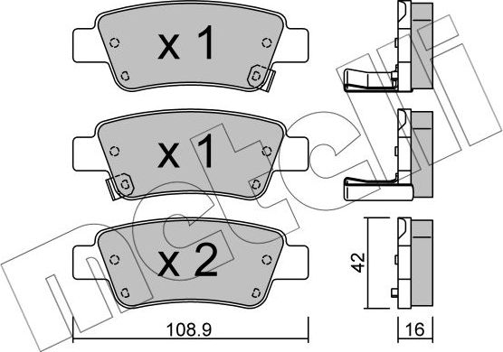 Тормозные колодки Metelli. Артикул 22-0790-0