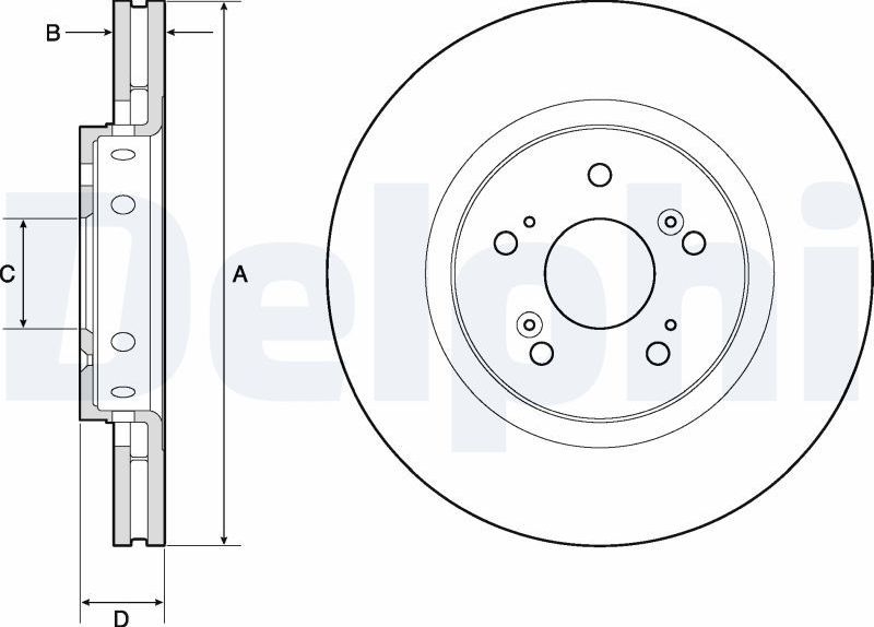Тормозной диск Delphi. Артикул BG4808C