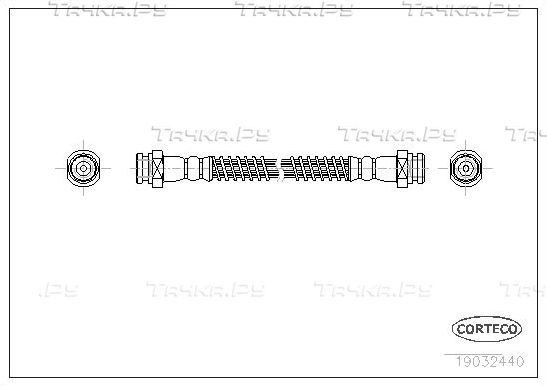 Тормозной шланг Corteco задний задний для Mitsubishi Space Star I 1998-2004. Артикул 19032440