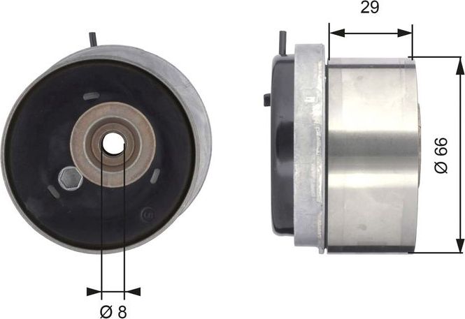 Натяжной ролик (натяжитель) ремня ГРМ Gates PowerGrip®. Артикул T43143