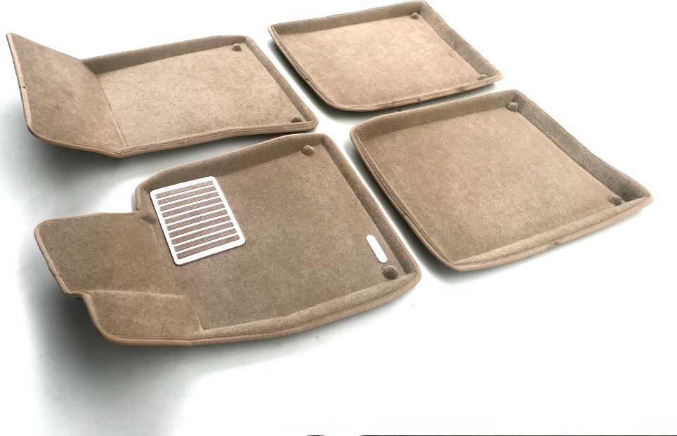 Коврики текстильные Euromat 3D Lux для салона Mercedes W222 Maybach 2014-2026 Бежевые. Артикул EM3D-003521T