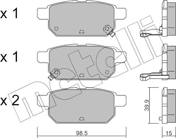 Тормозные колодки Metelli. Артикул 22-0915-0