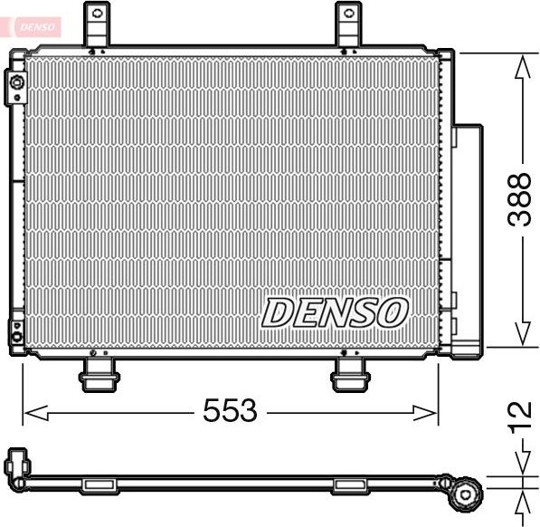 Радиатор кондиционера (конденсатор) Denso для Suzuki Swift IV 2010-2017. Артикул DCN47007