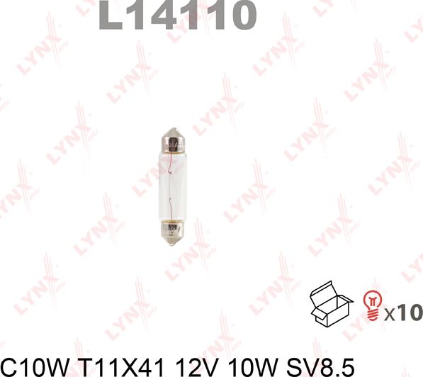 Лампа накаливания LYNXauto. Артикул L14110