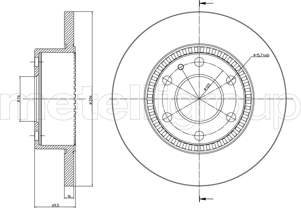 Тормозной диск Metelli. Артикул 23-0910C
