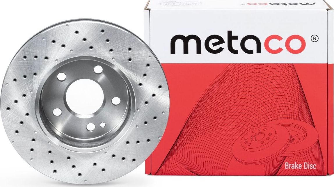 Диск тормозной передний вентилируемый (Metaco). Артикул 3050420