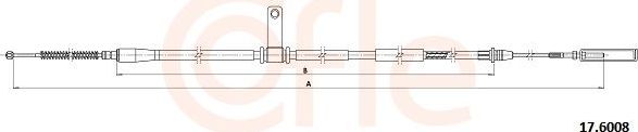 Трос ручника (тросик ручного тормоза) Cofle для Kia Carnival I 2001-2006. Артикул 92.17.6008