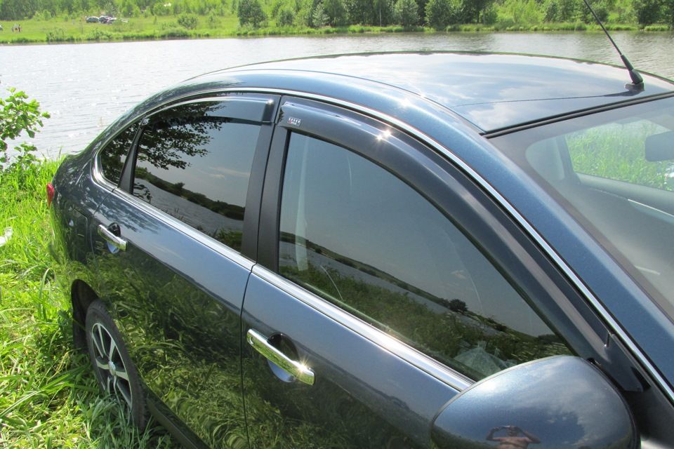 Дефлекторы V-Star для окон Nissan Almera G15 седан 2012-2026. Артикул D57554