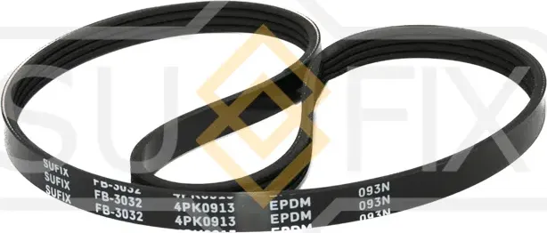 Ремень поликлиновый 4PK0913 (Sufix). Артикул FB3032