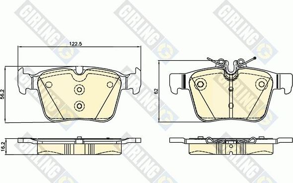 Тормозные колодки Girling. Артикул 6120712