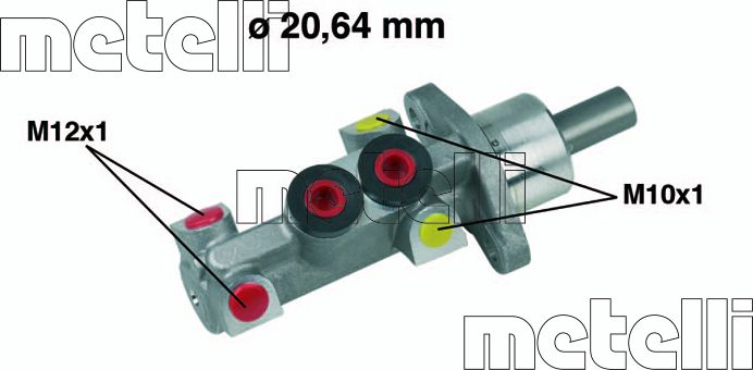 Тормозной цилиндр главный Metelli (алюминий). Артикул 05-0388