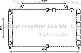 Радиатор охлаждения двигателя AVA для ВАЗ 2111 2004-2009. Артикул LA2021