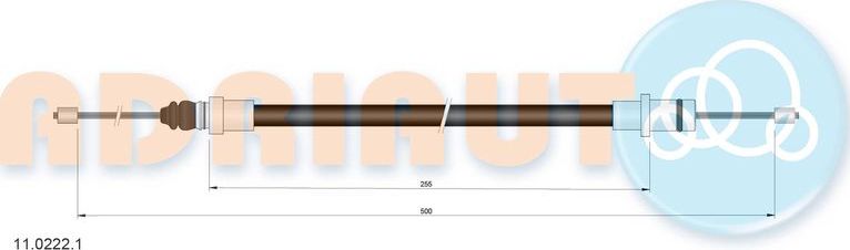Трос ручника (тросик ручного тормоза) Adriauto. Артикул 11.0222.1