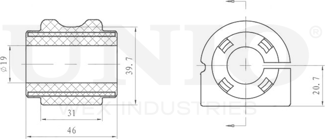 Втулка стабилизатора (Unio). Артикул RMP-10016