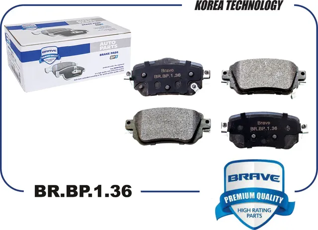 Колодка тормозная задняя диск. (Brave) Brave. Артикул BR.BP.1.36