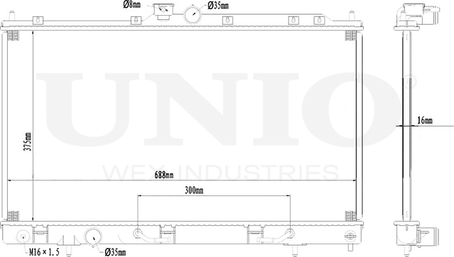 Радиатор двигателя (Unio). Артикул RAD-10003