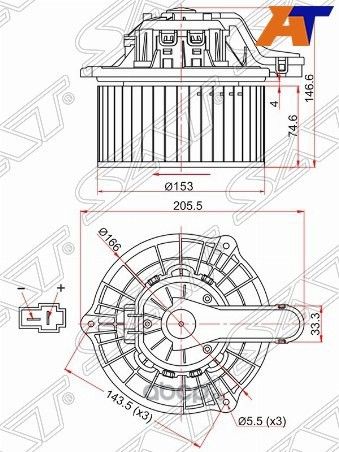 Мотор печки HYUNDAI IX35TUCSON 10-KIA SPORTAGE 1 (SAT). Артикул ST971132Y000