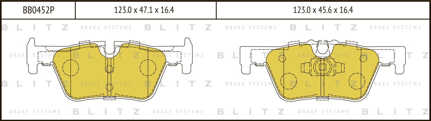 Колодки тормозные BMW 1 (F20)/3 (F30) 10- задн. (Blitz). Артикул BB0452P