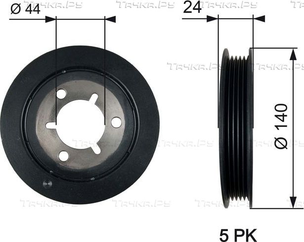 Шкив коленвала Gates DriveAlign®. Артикул TVD1125