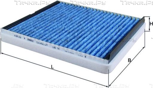 Салонный фильтр Mahle CareMetix® для Opel Zafira A 1999-2005. Артикул LAO 74