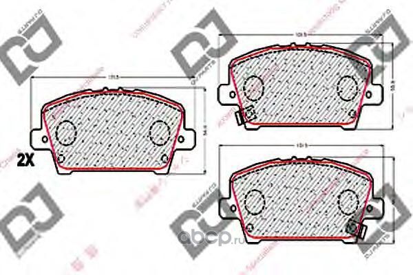 Колодки тормозные дисковые (DJ Parts). Артикул BP1768