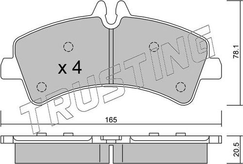 Тормозные колодки Trusting. Артикул 690.0