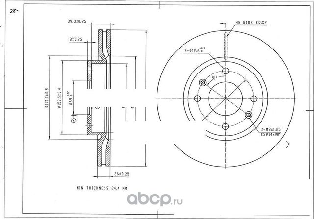 BR3035S_Диск тормозной AVANTECH. Артикул BR3035S