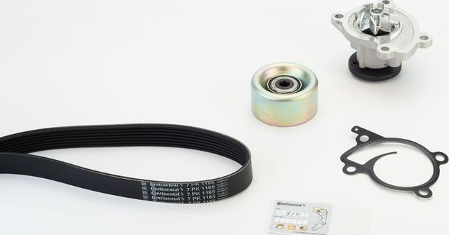 Комплект поликлинового ремня (с водяным насосом) NISSAN  NOTE ContiTech. Артикул 7PK1165WP1