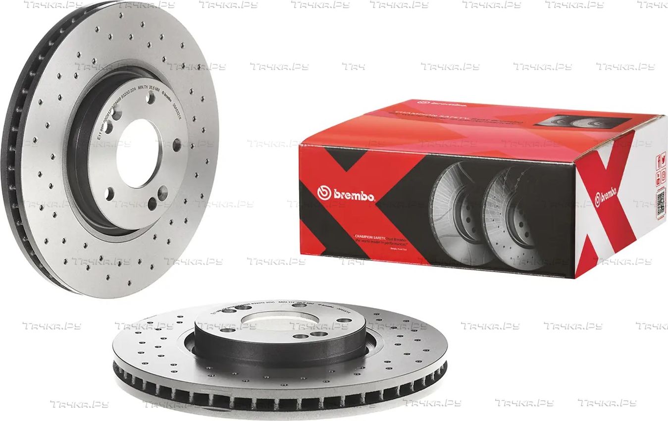 Тормозной диск Brembo XTRA передний для Hyundai Sonata V (NF) 2005-2010. Артикул 09.A532.1X
