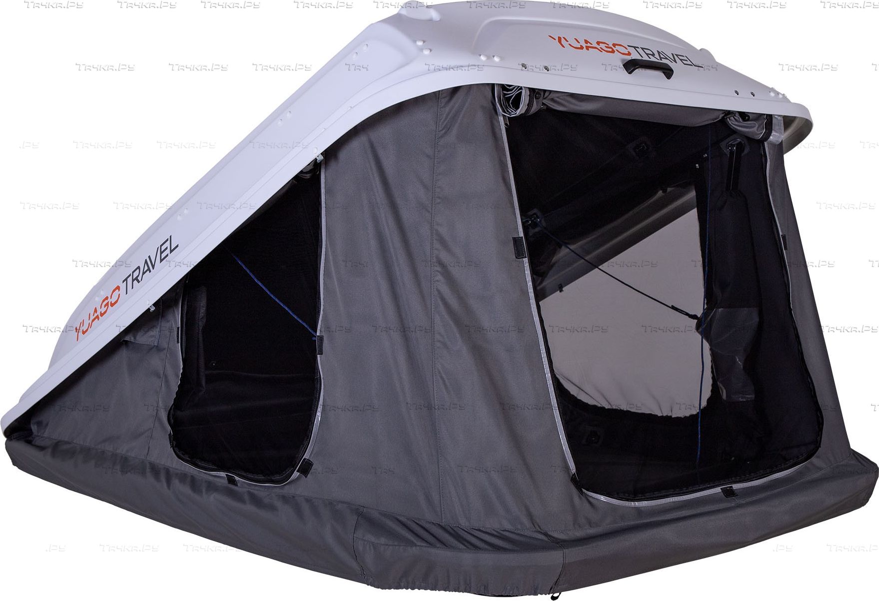 Автопалатка Yuago TRAVEL 2.0 (бокс белый)(тент хаки)(лестница 2.6м) (1000 л, 215х144х39 см). Артикул 2000000021461