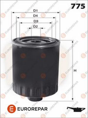 Масляный фильтр Eurorepar. Артикул 1637766480