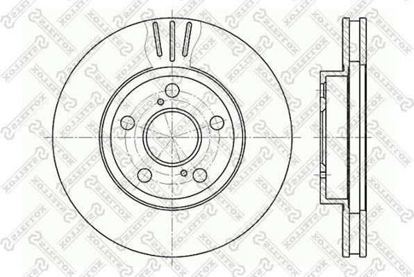 Тормозной диск Stellox передний для Toyota Carina E 1992-1997. Артикул 6020-4539V-SX