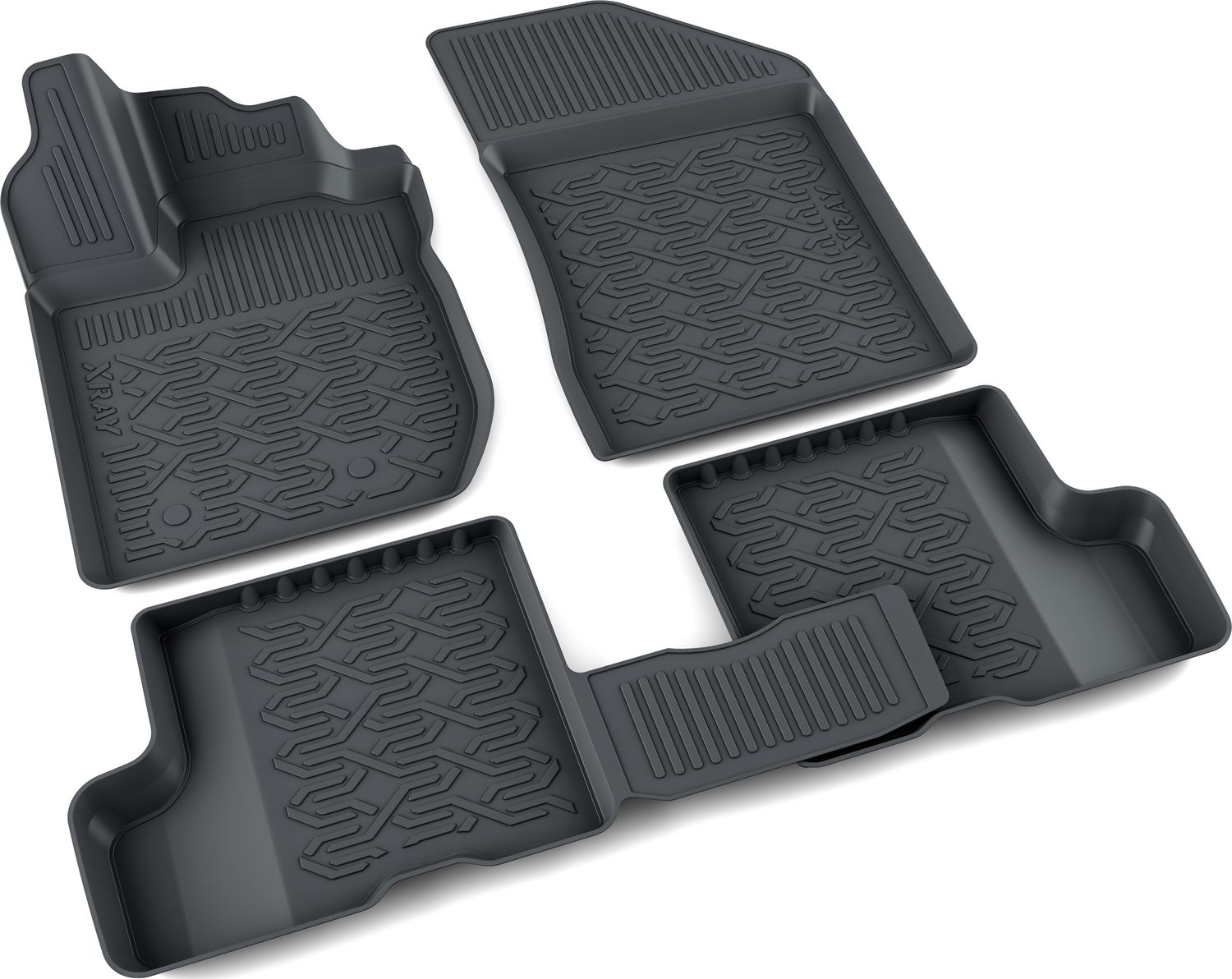 Коврики в салон Mile для Lada Xray (без вещевого ящика) 2015-2026. Артикул 1030611