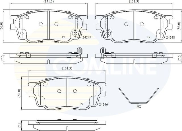Тормозные колодки Comline Comline передние для Mazda 6 I (GG) 2002-2007. Артикул CBP3948