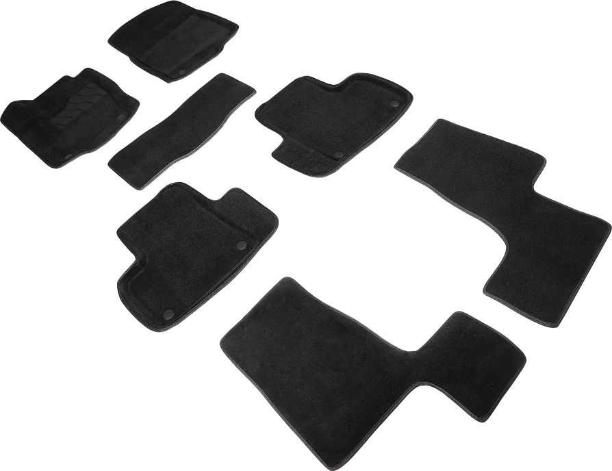 Коврики Seintex 3D ворсовые для салона Mercedes-Benz GL-Class X166 2012-2019 ЧЕРНЫЕ. Артикул 96716