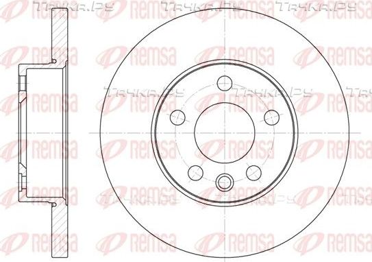 Тормозной диск Remsa передний для Volkswagen Transporter T4 1990-2003. Артикул 6550.00