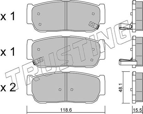 Тормозные колодки Trusting. Артикул 743.0