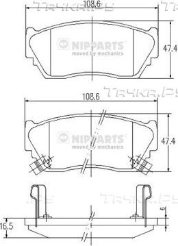 Тормозные колодки Nipparts. Артикул J3601048