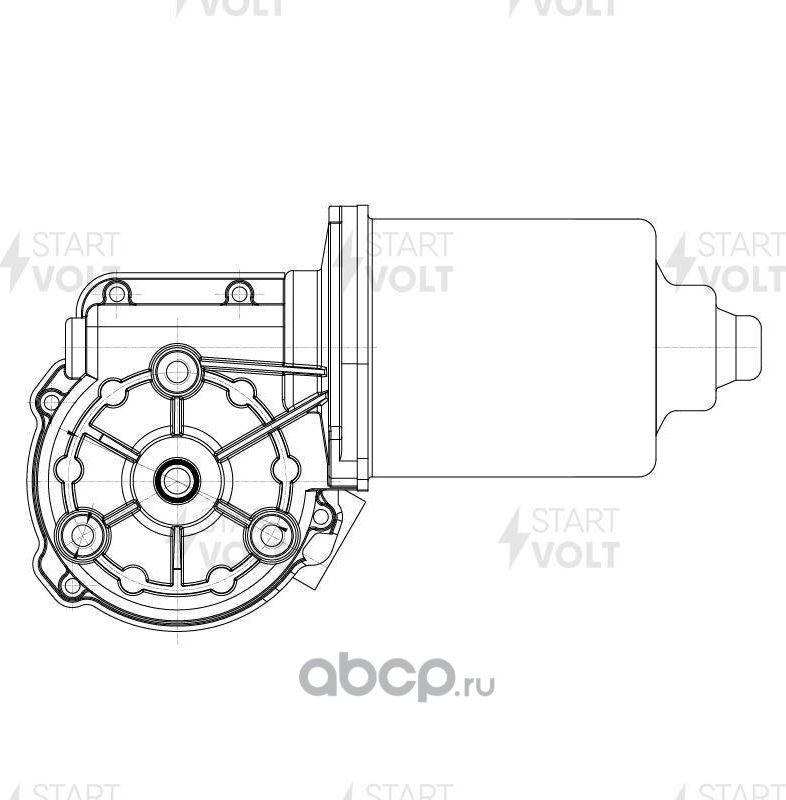 Мотор стеклоочистителя (моторчик дворников) StartVOLT. Артикул VWF 0304