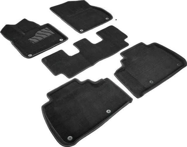 Коврики Seintex 3D ворсовые для салона Li Auto L7 2022-2026 ЧЕРНЫЕ. Артикул 99569