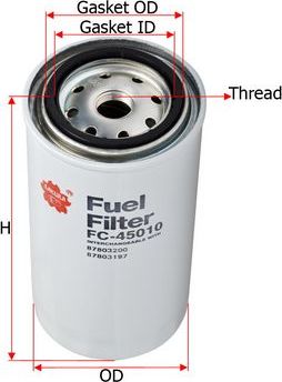 Топливный фильтр Sakura. Артикул FC-45010