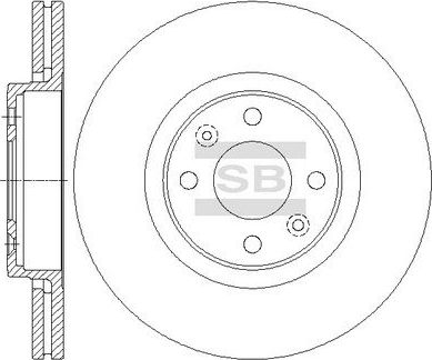 Тормозной диск Sangsin Hi-Q передний для Renault Twingo II 2008-2014. Артикул SD3065