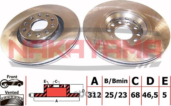 Диск тормозной (Nakayama). Артикул Q4493