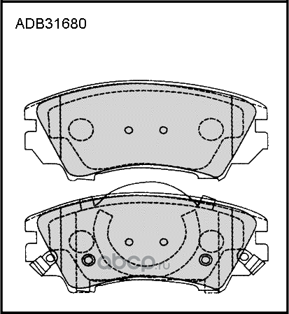 Колодки тормозные дисковые | перед | (Allied Nippon). Артикул ADB31680